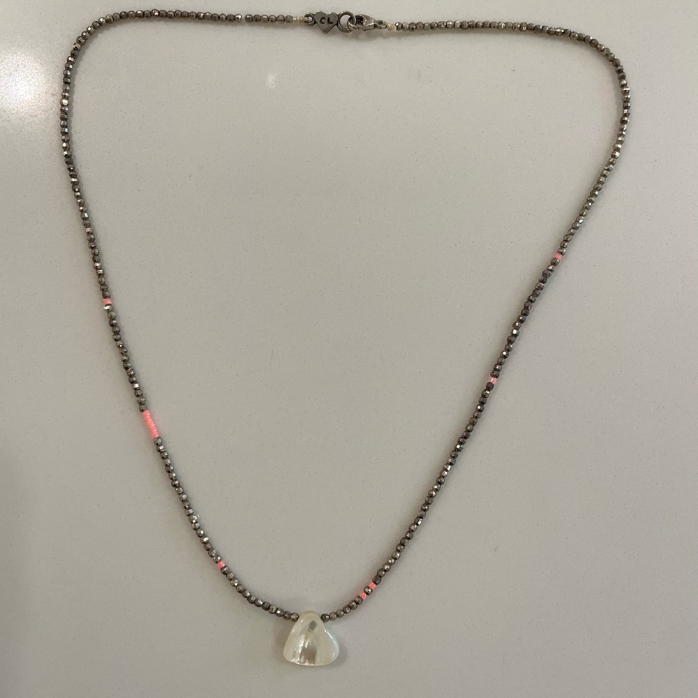 Chan Luu Sterling Silver & Shell Necklace